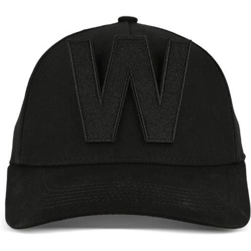 Walter Van Beirendonck cappello da baseball con applicazione lettera w - nero