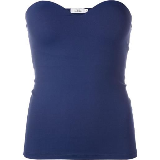 Amir Slama top senza spalline - blu