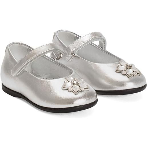 Dolce & Gabbana Kids ballerine in pelle - argento