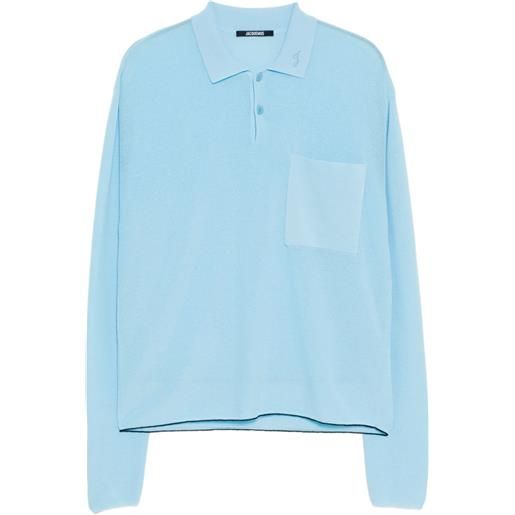 Jacquemus polo a maniche lunghe - nero