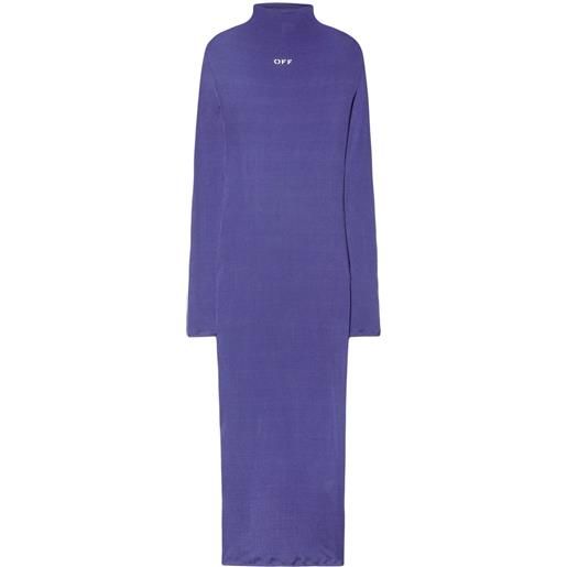 Off-White abito lungo a coste - viola