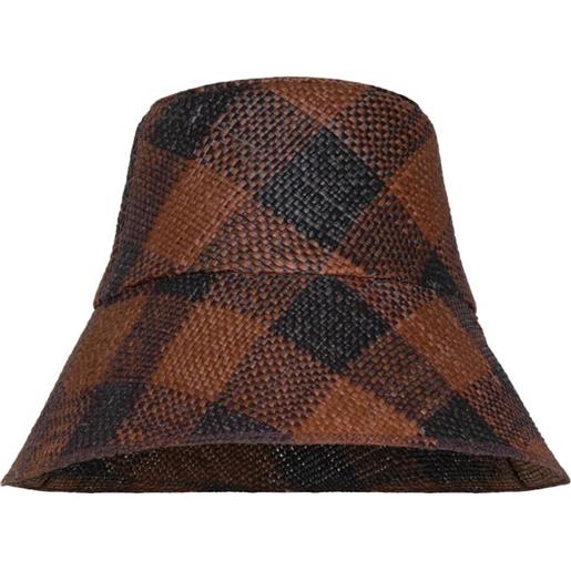 Johanna Ortiz cappello heaven and earth a quadri - marrone