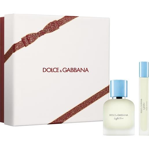 CONFEZIONI REGALO dolce&gabbana cofanetto light blue pour homme eau de toilette 50ml con travel spray 10ml