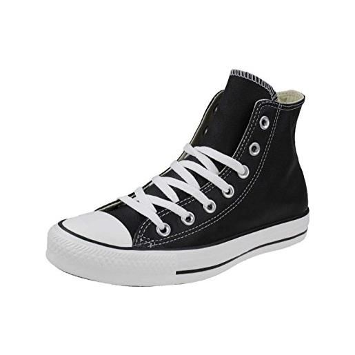 Converse all star hi leather core, sneaker a collo alto unisex-adulto, nero, 44.5 eu