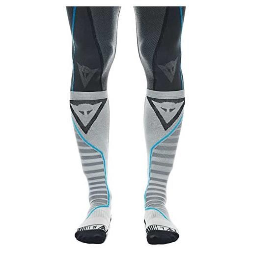 Dainese dry long socks, calze lunghe moto, per uomo e donna, nero/blu, 3638