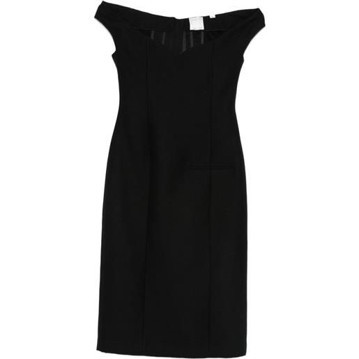 CALVIN KLEIN COLLECTION abito smanicato con scollo a v - nero