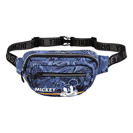 Disney topolino blue-marsupio glaze, blu scuro, 22 x 13 cm