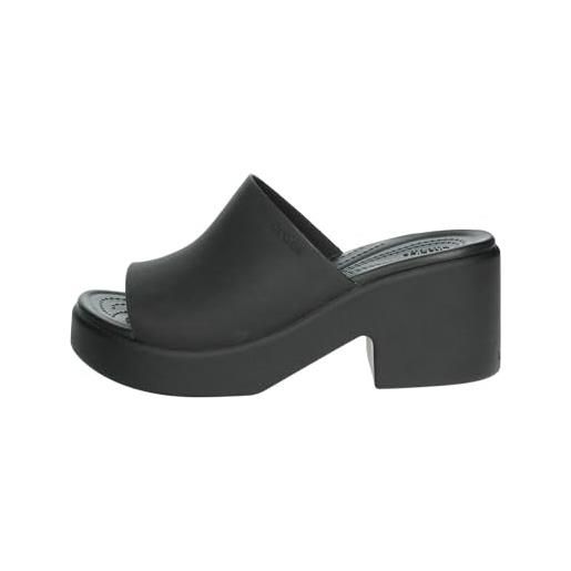 Crocs donna brooklyn slide heel sandalo, black, 41/42 eu
