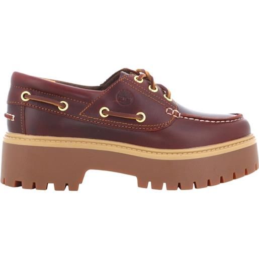 Timberland donna mocassini stone street boat shoe rootbeer tb 0a2qdm d57