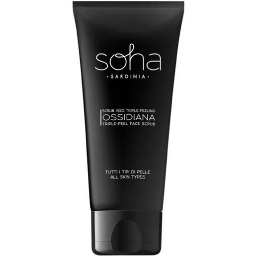 Soha Sardinia soha scrub viso triple-peeling ossidiana 60ml