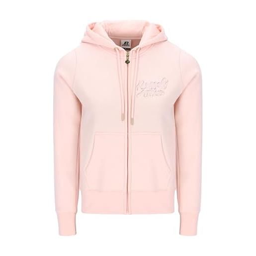 Russell Athletic a31132-3p-626 rach-zip through hoody donna maglia lunga pearl taglia m