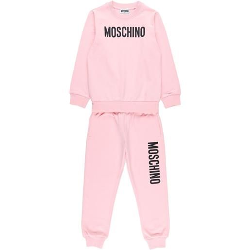 Moschino Kids tuta sportiva con stampa - rosa