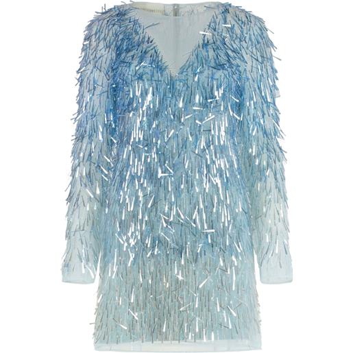 Alberta Ferretti abito corto con paillettes - blu