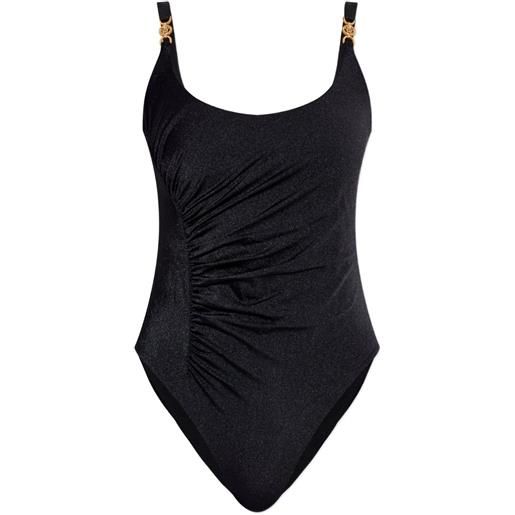 Versace costume da bagno con ruches - nero