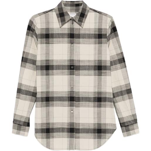 CALVIN KLEIN COLLECTION camicia tartan scarlett - nero