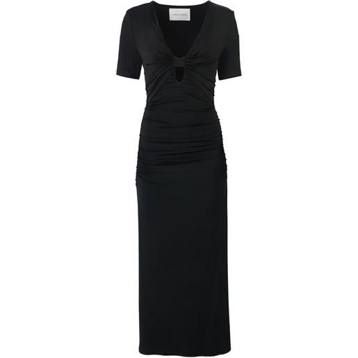 Carolina Herrera abito midi con scollo a v - nero