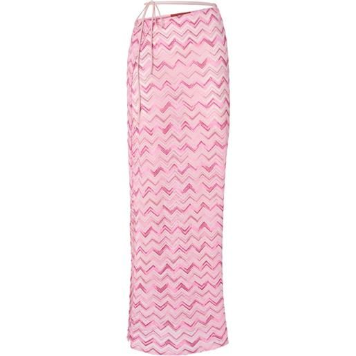 Missoni gonna con motivo a zigzag - bianco