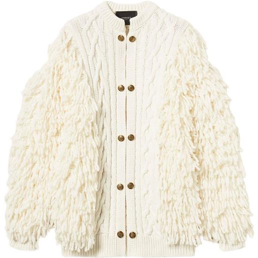TWINSET cardigan con frange - toni neutri
