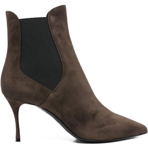 Sergio Rossi stivaletti godiva a punta 75mm - marrone