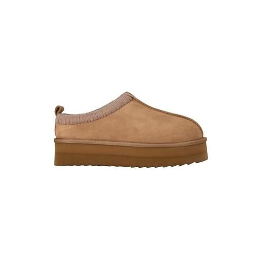 Colors of California sabot suola platform con cuciture maxi (tan, sistema taglie calzature eu, adulto, numero, media, 39)