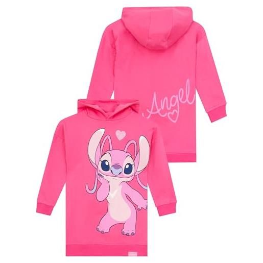 Disney stitch felpa bambina | stitch e angel felpa con cappuccio | lunga maglioni ragazza | maglione bambina | 5 e 13 anni | rosa 12-13 anni