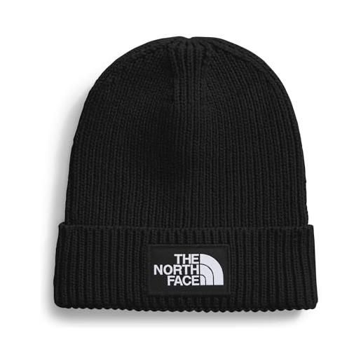 The North Face tnf logo box cuffed beanie, tnf black, taglia unica