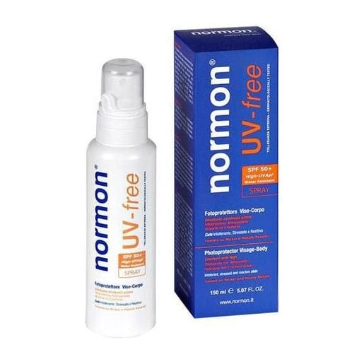 Normon uv free spray viso e corpo 150 ml con spf 50+