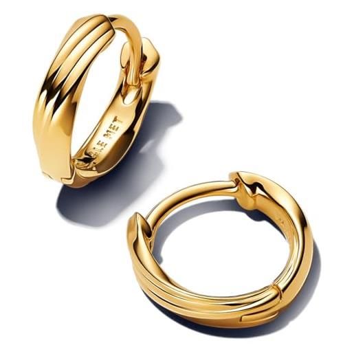 Pandora essence 263871c00 - orecchini in argento sterling placcato oro 14 carati