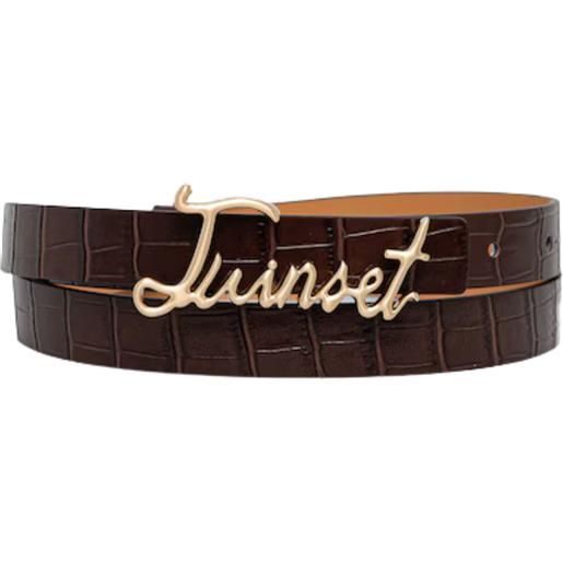 TWINSET cintura effetto cocco con fibbia logo