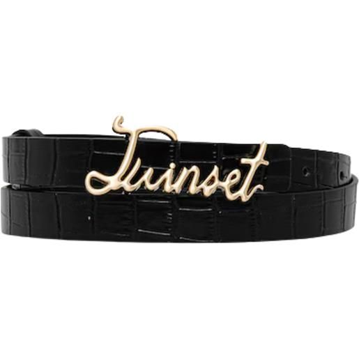 TWINSET cintura effetto cocco con fibbia logo