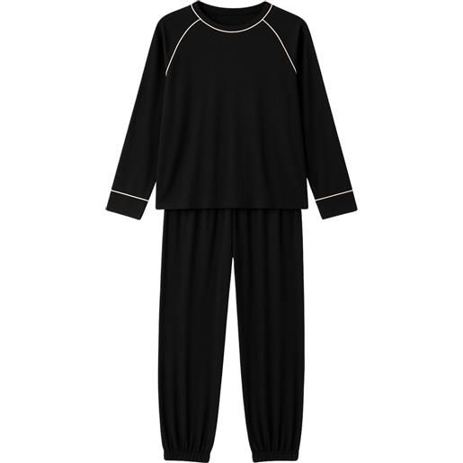 TWINSET pigiama donna in tessuto morbido con profilo a contrasto