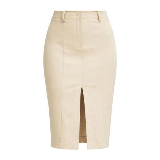 Patrizia Pepe gonna longuette con spacco in cotone