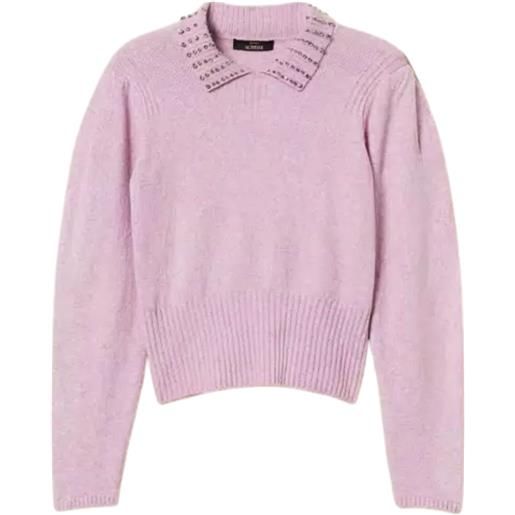 TWINSET maglia a polo in filato riciclato