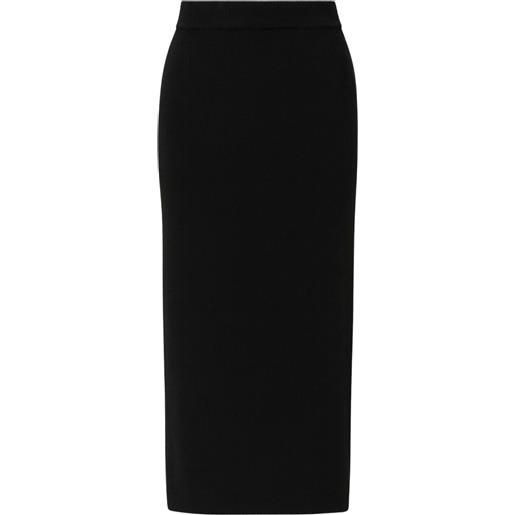 TWINSET gonna longuette in maglia di misto angora