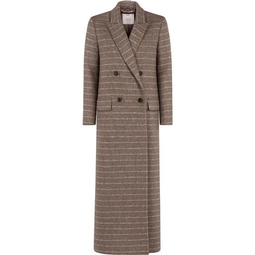 TWINSET cappotto lungo in misto lana con lurex