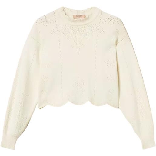 TWINSET maglia cropped con smerli