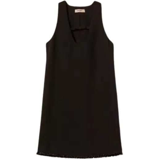 TWINSET abito corto in crêpe con ricamo