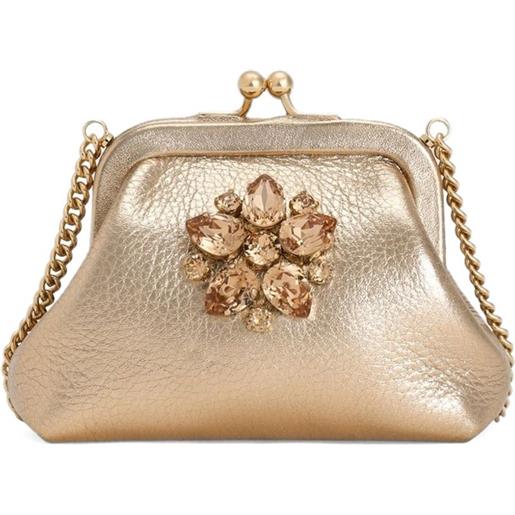 Dolce & Gabbana Kids borsa a spalla con decorazione - oro