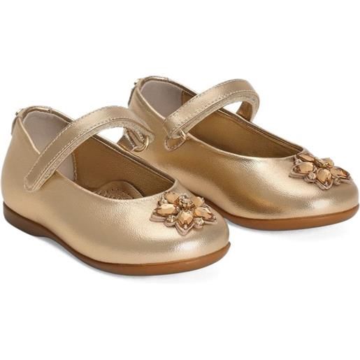 Dolce & Gabbana Kids ballerine in pelle - oro