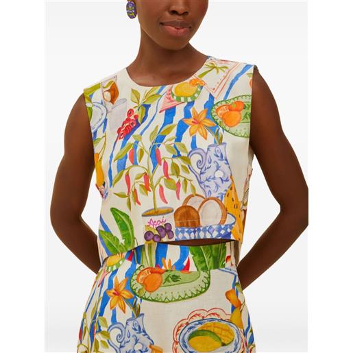 FARM Rio canotta a fantasia - bianco