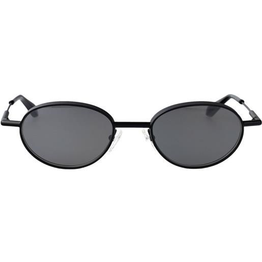 Alexander McQueen Eyewear occhiali da sole ovali - nero