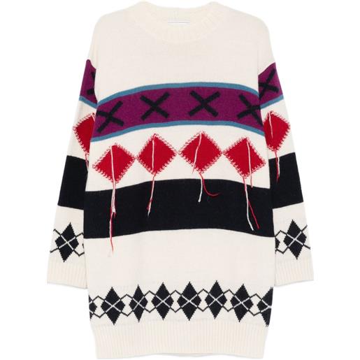 Iceberg abito midi a rombi - toni neutri