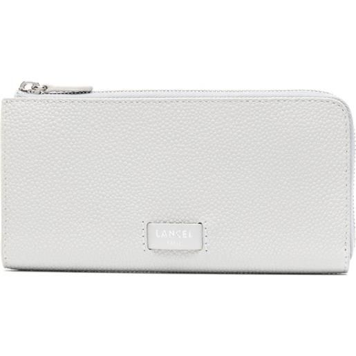 Lancel portafoglio ninon con zip - bianco