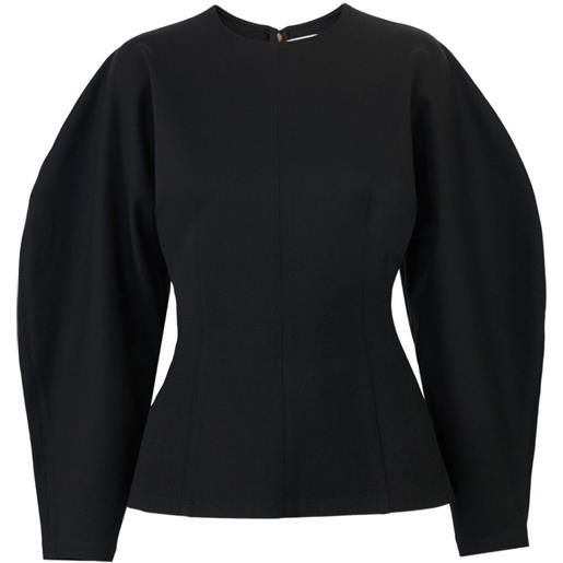 Carolina Herrera top con maniche ad arco - nero