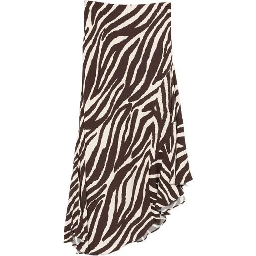 TWINSET gonna con stampa - marrone