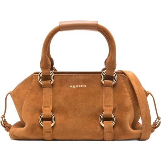 Alexander McQueen borsa tote in pelle - marrone