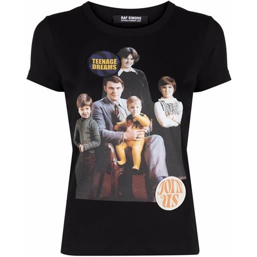 Raf Simons t-shirt con stampa - nero