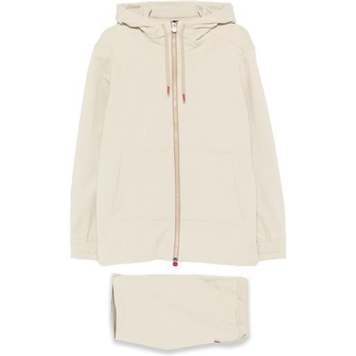 Kiton tuta sportiva in jersey - toni neutri