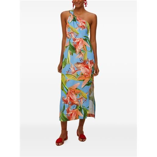 FARM Rio chemisier midi a fiori - blu