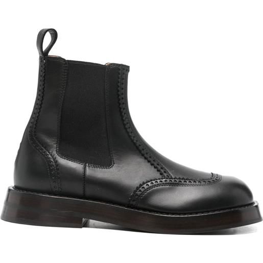 Alexander McQueen stivali in pelle 30mm - nero